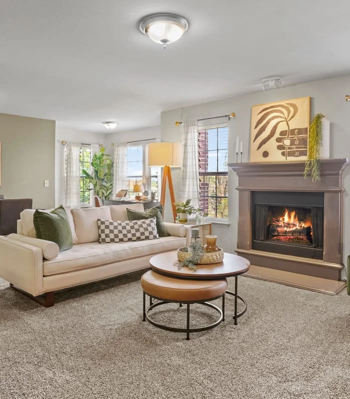 Living Room with Fireplace