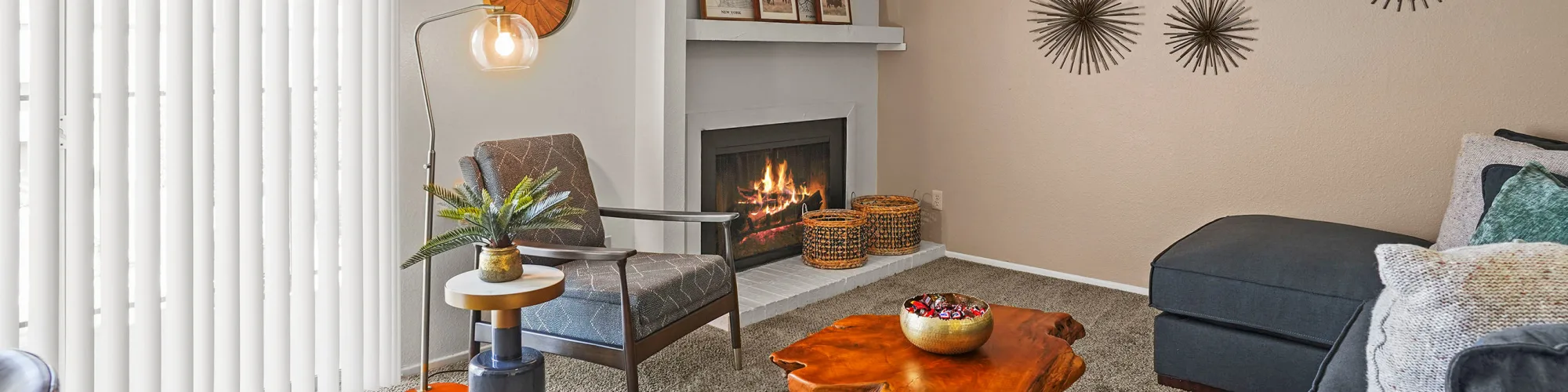 Living Room with Fireplace