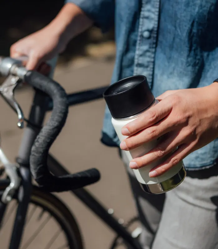 A person on a bike